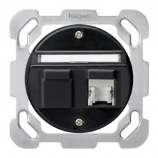 basico UP 1xRJ45 Kat.5e schwarz, ungeschirmt, Hager basico UP 1xRJ45 Kat.5e schwarz, ungeschirmt, Hager