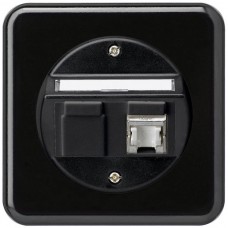 basico UP 1xRJ45 Kat.6 schwarz, geschirmt, Hager basico UP 1xRJ45 Kat.6 schwarz, geschirmt, Hager