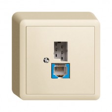 AP-Dose T+T 6P/1xRJ45 DSL - Breitband crema EDIZIOdue
