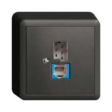 AP-Dose T+T 6P/1xRJ45 DSL - Breitband schwarz EDIZIOdue