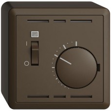 AP-Raumthermostat EDIZIOdue 74x74mm coffee mit Schalter