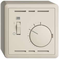 AP-Raumthermostat crema EDIZIOdue 74x74mm mit Schalter