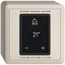 AP-Raumthermostat EDIZIOdue FX crema mit Display Fussboden- und Raumregler