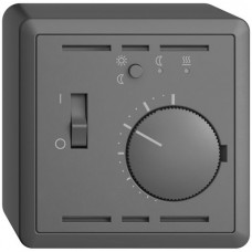 AP-Raumthermostat dunkelgrau EDIZIOdue mit Timer und Fühler NTC