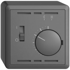 AP-Raumthermostat dunkelgrau EDIZIOdue mit Temperatur Begrenzer