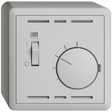AP-Raumthermostat hellgrau EDIZIOdue 74x74mm mit Schalter