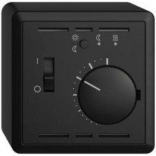 AP-Raumthermostat schwarz EDIZIOdue mit Timer und Fühler NTC