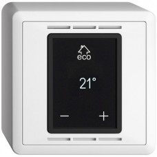 AP-Raumthermostat EDIZIOdue FX weiss mit Display Fussboden- und Raumregler