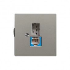 Dose T+T 6P/1xRJ45 DSL - Breitband dunkelgrau EDIZIOdue