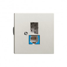 Dose T+T 6P/1xRJ45 DSL - Breitband hellgrau EDIZIOdue