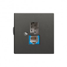 Dose T+T 6P/1xRJ45 DSL - Breitband schwarz EDIZIOdue