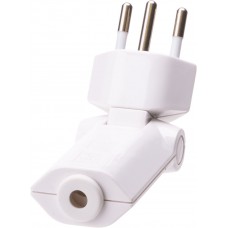 Dreh-Winkelstecker Max Hauri T12 weiss dreh und klappbar 130/180°
