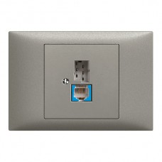 EB-Dose T+T 6P/1xRJ45 DSL - Breitband dunkelgrau EDIZIOdue Feller EB-Dose T+T 6P/1xRJ45 DSL - Breitband dunkelgrau EDIZIOdue Feller