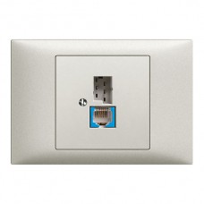 EB-Dose T+T 6P/1xRJ45 DSL - Breitband hellgrau EDIZIOdue EB-Dose T+T 6P/1xRJ45 DSL - Breitband hellgrau EDIZIOdue