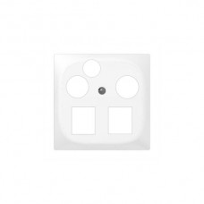 Frontset SIDUS Z/E weiss für R&M HWSforte 3×Koax MD, 2×RJ45
