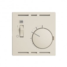 Frontset EDIZIOdue crema 60×60mm für Raumthermostat mit Schalter