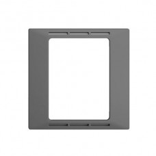 Frontset EDIZIOdue dunkelgrau 60x60mm für Raumthermostat mit Display