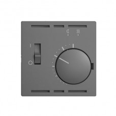 Frontset EDIZIOdue dunkelgrau 60x60mm für Raumthermostat mit Fühler