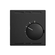 Frontset EDIZIOdue schwarz 60×60mm für Raumthermostat ohne Schalter