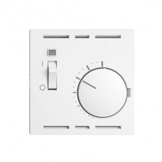 Frontset EDIZIOdue weiss 60×60mm für Raumthermostat mit Schalter
