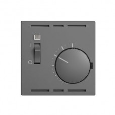 Raumthermostat dunkelgrau Einsatz EDIZIOdue mit Schalter