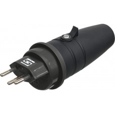 Stecker Steffen T13 IP55 10A 250V schwarz