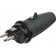 Stecker Steffen T23 IP55 16A 250V schwarz
