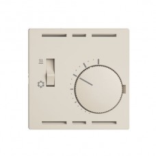Thermostat Feller EDIZIOdue mit Schalter 60×60mm crema F