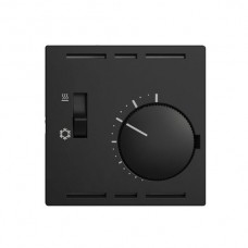 Thermostat Feller EDIZIOdue mit Schalter 60×60mm schwarz F