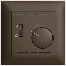 UP-Abdeckset für Thermostat EDIZIOdue mit Schalter 88×88mm coffee FMI