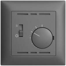 UP-Abdeckset für Thermostat EDIZIOdue mit Schalter 88×88mm dunkelgrau FMI