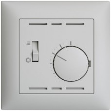 UP-Abdeckset für Thermostat EDIZIOdue mit Schalter 88×88mm hellgrau FMI