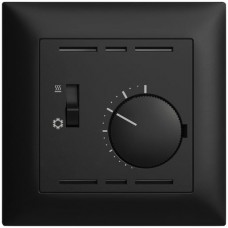 UP-Abdeckset für Thermostat EDIZIOdue mit Schalter 88×88mm schwarz FMI