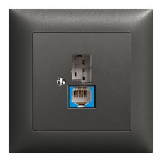 UP-Dose T+T 6P/1xRJ45 DSL - Breitband schwarz EDIZIOdue UP-Dose T+T 6P/1xRJ45 DSL - Breitband schwarz EDIZIOdue