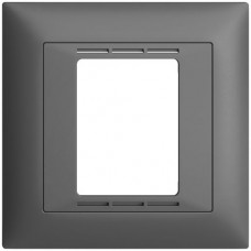 UP-Frontset EDIZIOdue dunkelgrau 88x88 für Raumthermostat mit Display