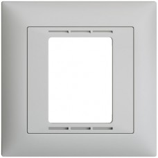 UP-Frontset EDIZIOdue FMI hellgrau für Raumthermostat mit Display
