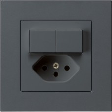 UP-Kombination 2xA-R/1P+T13 anthrazit Hager kallysto.pro C