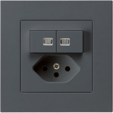 UP-Leuchtkombination 1/3+3/1P+T13 anthrazit KPR, 2 Linsen