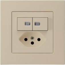 UP-Leuchtkombination 2xA-R/1P+T13 beige KPR 2 Linsen