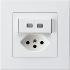 UP-Leuchtkombination Hager kallysto.pro 2xA-R/1P+T13 weiss 2 Linsen C