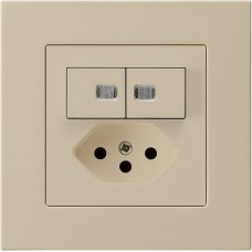 UP-Leuchtkombination 3/1P+A-R+T13 beige KPR 2 Linsen
