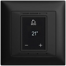 UP-Raumthermostat schwarz EDIZIOdue mit Display 88x88mm FMI