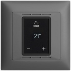 UP-Raumthermostat dunkelgrau EDIZIOdue mit Display 88x88mm FMI