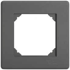 UP-Abdeckrahmen EDIZIO.liv SNAPFIX 1x1 96x96mm dunkelgrau