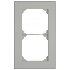UP-Abdeckrahmen EDIZIO.liv SNAPFIX 2x1/1x2 96x156mm hellgrau