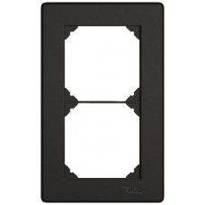 UP-Abdeckrahmen EDIZIO.liv SNAPFIX 2x1/1x2 96x156mm schwarz