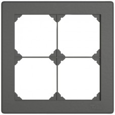 UP-Abdeckrahmen EDIZIO.liv SNAPFIX 2x2 156x156mm dunkelgrau