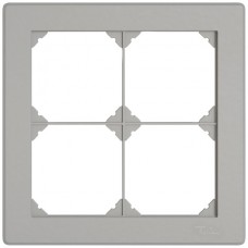 UP-Abdeckrahmen EDIZIO.liv SNAPFIX 2x2 156x156mm hellgrau