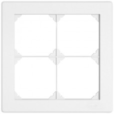UP-Abdeckrahmen EDIZIO.liv SNAPFIX 2×2 156×156mm weiss
