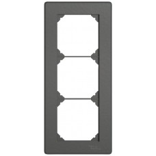 UP-Abdeckrahmen EDIZIO.liv SNAPFIX 3x1/1x3 96x216mm dunkelgrau